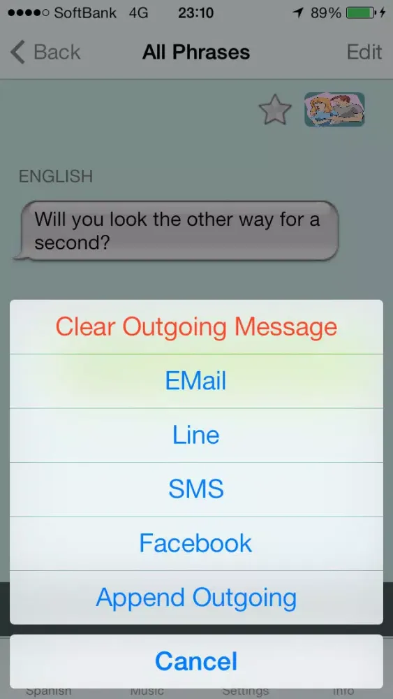 Ảnh chụp màn hình của Spanish - Talking English to Spanish Phrasebook + Translator