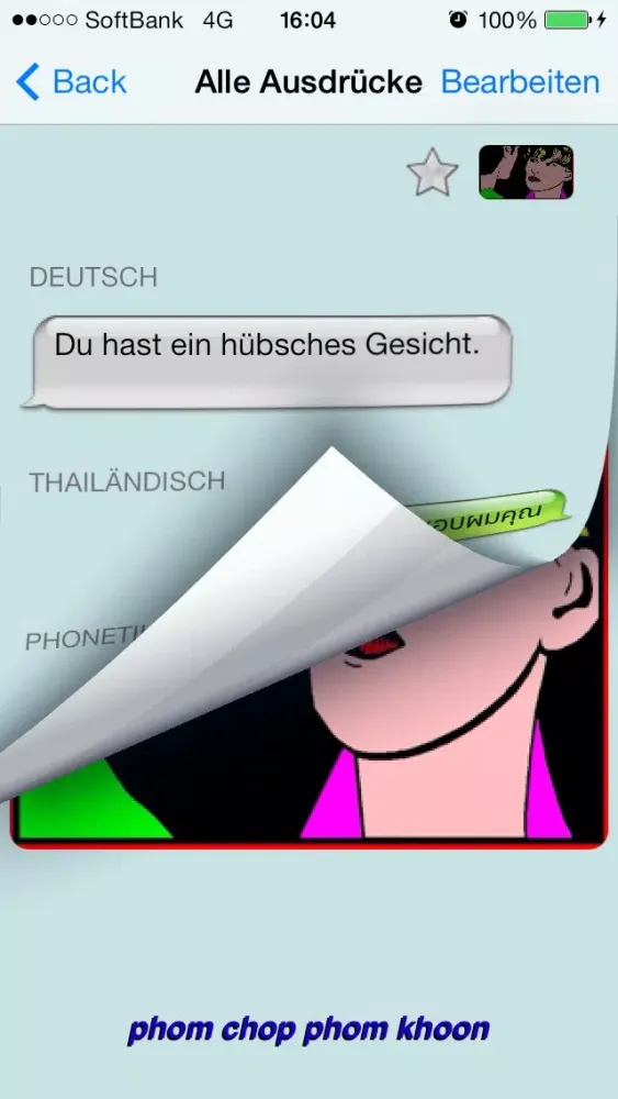 Screenshot di Thailändisch - Talking German to Thai Phrasebook