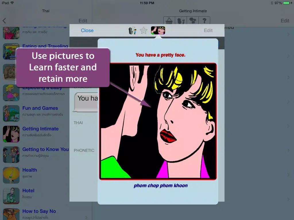 صور Thai - Talking English to Thai Translator and Phrasebook iPad 