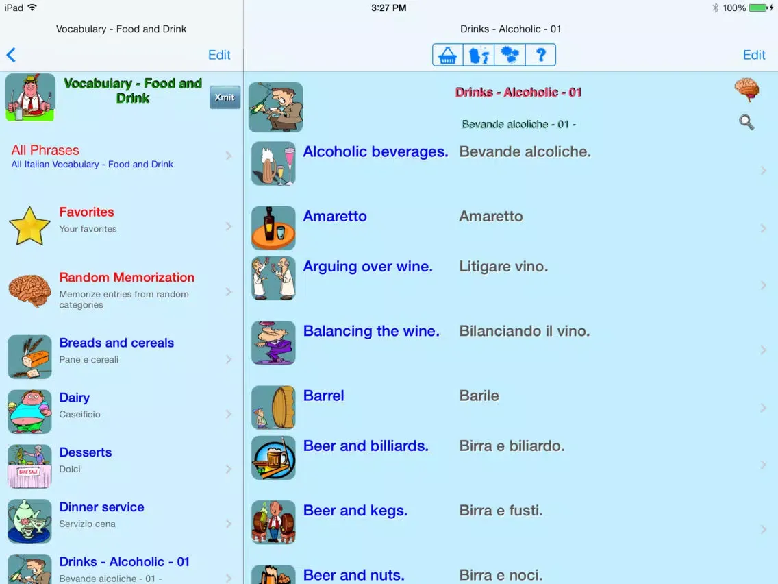 Tangkapan layar Italian - Talking English to Italian Translator and Phrasebook iPad 