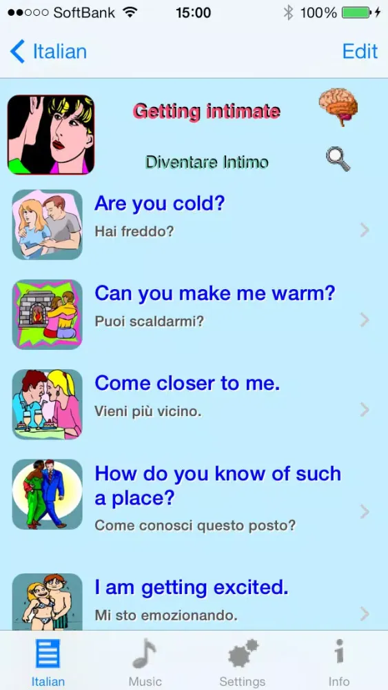 Tangkapan layar Italian - Talking English to Italian Translator and Phrasebook