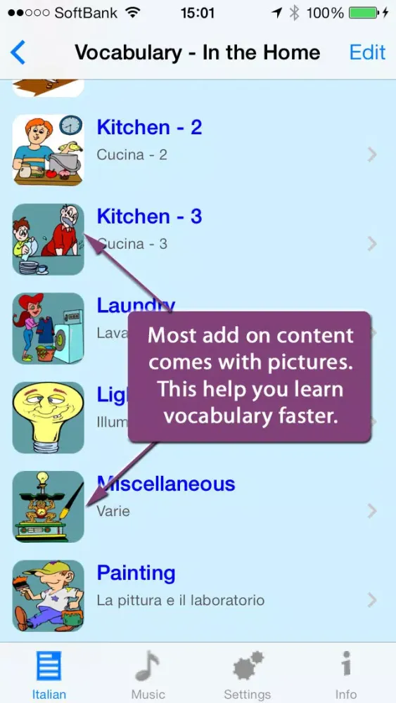 Tangkapan layar Italian - Talking English to Italian Translator and Phrasebook
