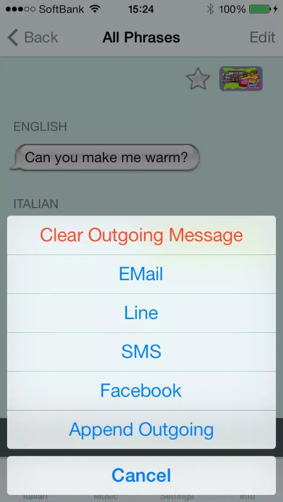 Tangkapan layar Italian - Talking English to Italian Translator and Phrasebook