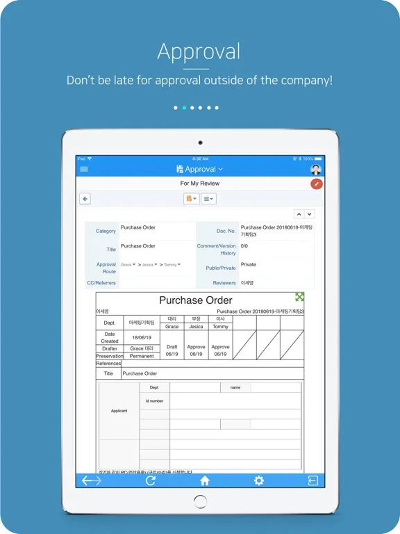 Hanbiro Groupware iPad  Ekran Görüntüleri
