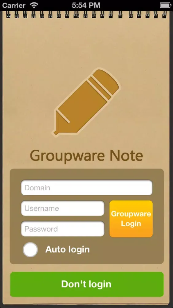 Groupware Note Screenshots