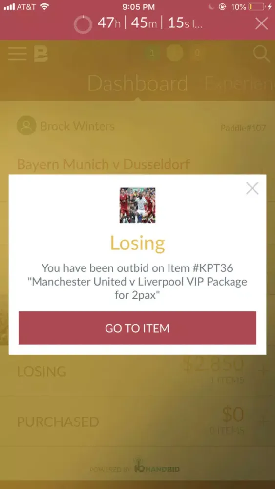 Tangkapan layar BidSports Asia