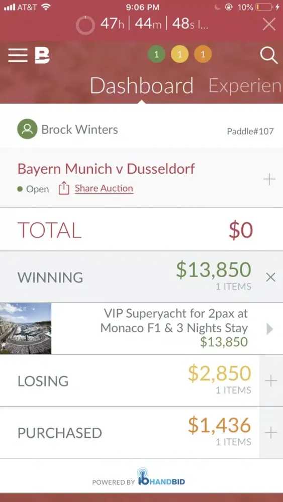 Tangkapan layar BidSports Asia