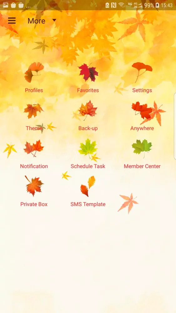 صور Maple leaf skin for Next SMS
