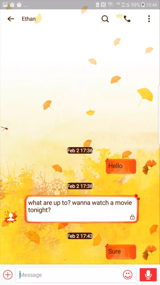 صور Maple leaf skin for Next SMS