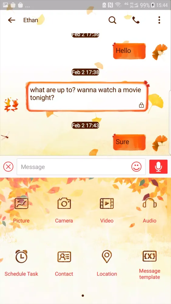 صور Maple leaf skin for Next SMS