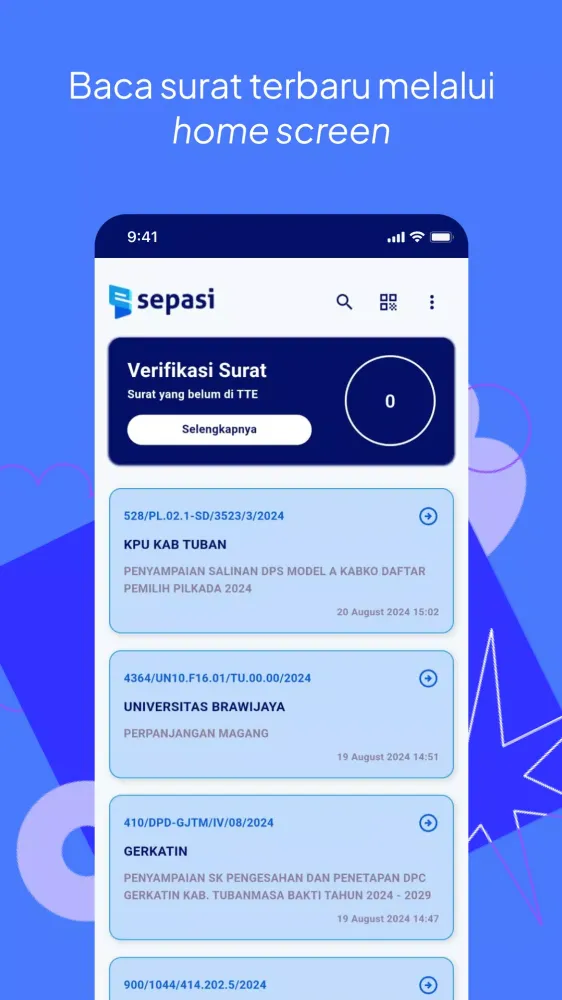 Captures d'écran de SEPASI dengan TTE