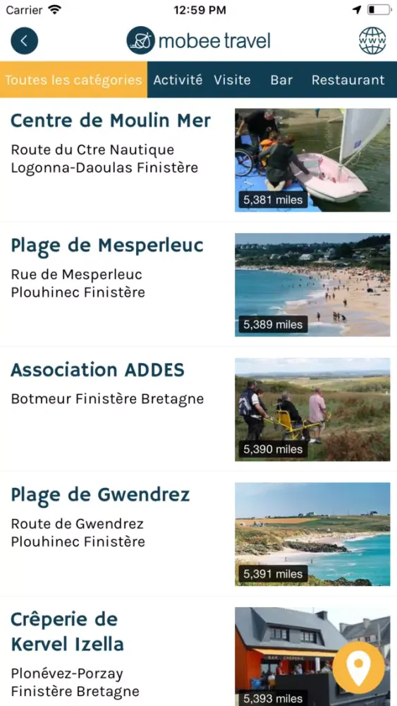 Capturas de pantalla de Mobee Travel