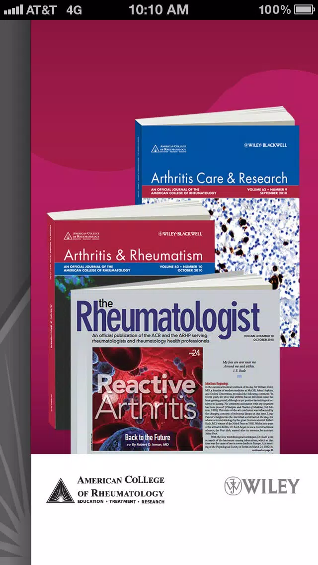 American College of Rheumatology Publications 스크린샷