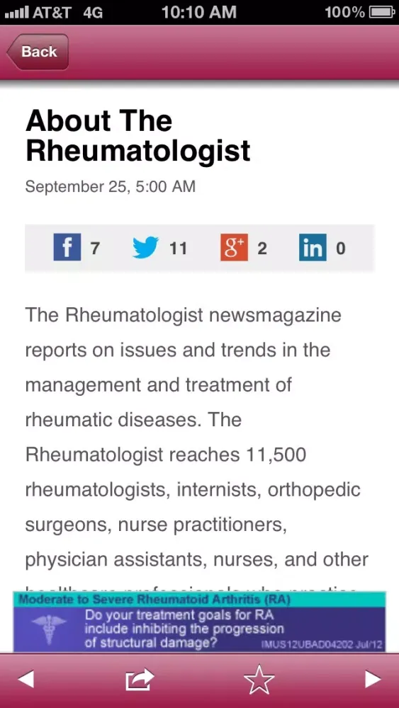 American College of Rheumatology Publications Screenshots