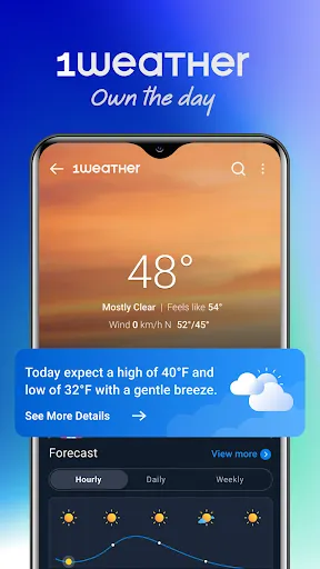 1Weather Forecasts & Radar स्क्रीनशॉट