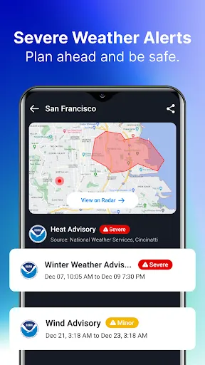 1Weather Forecasts & Radar स्क्रीनशॉट