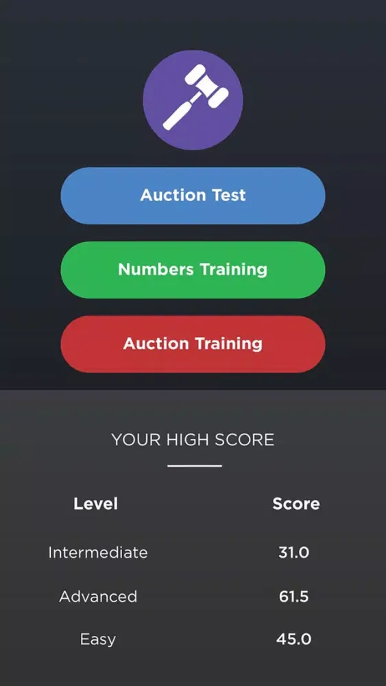 Capturas de tela do Auction Trainer