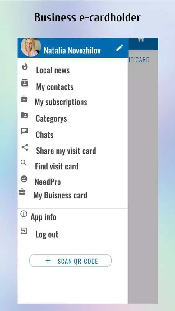 Capturas de pantalla de V-Card holder