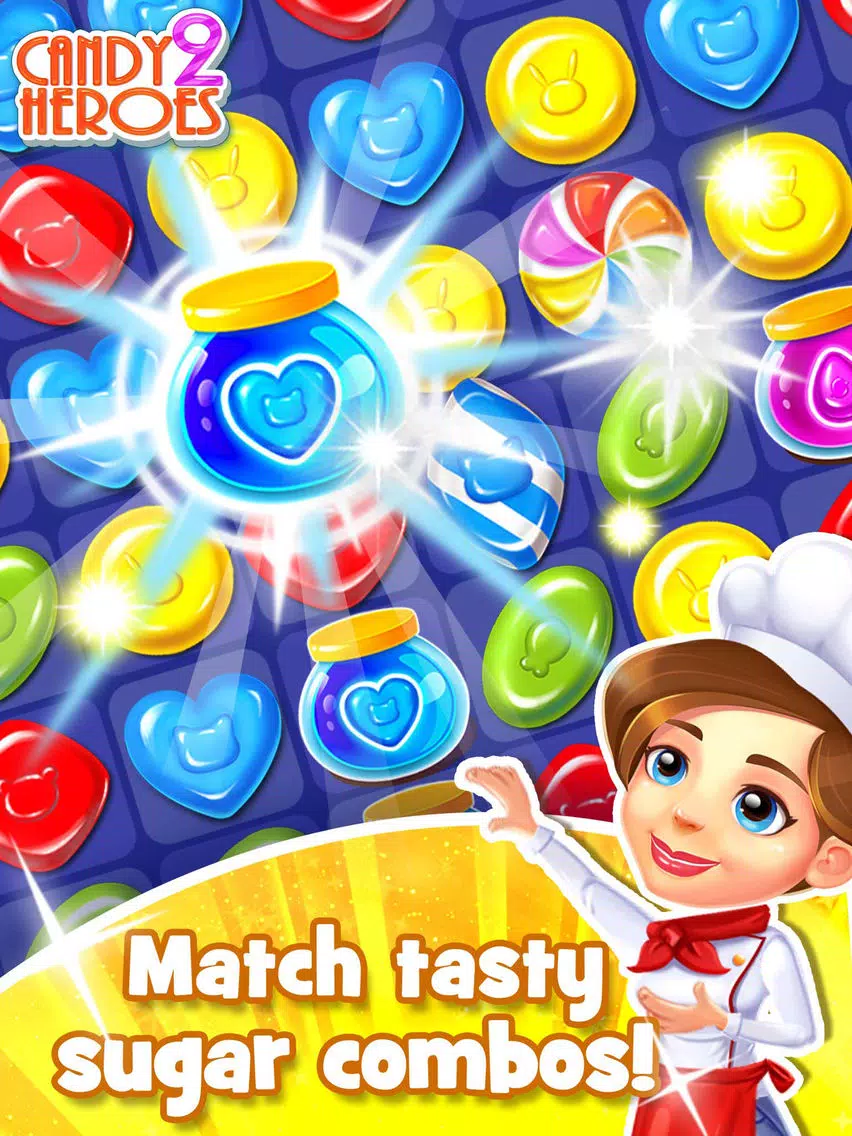 Capturas de tela do Candy Heroes 2 - Match kendall sugar and swipe cookie to hit goal iPad 