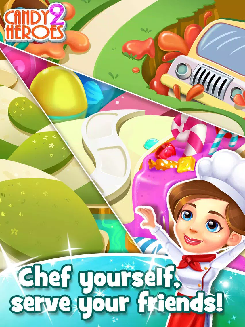 Capturas de tela do Candy Heroes 2 - Match kendall sugar and swipe cookie to hit goal iPad 
