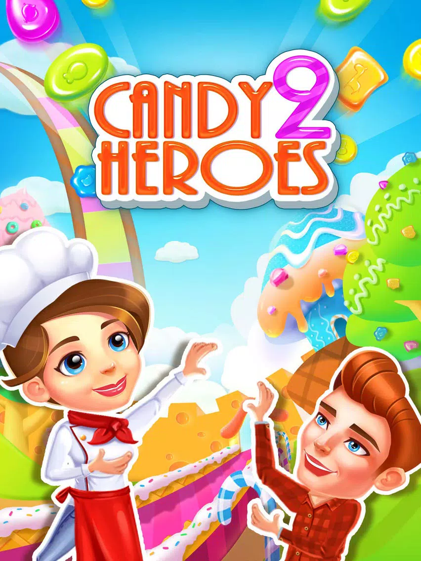 Capturas de tela do Candy Heroes 2 - Match kendall sugar and swipe cookie to hit goal iPad 