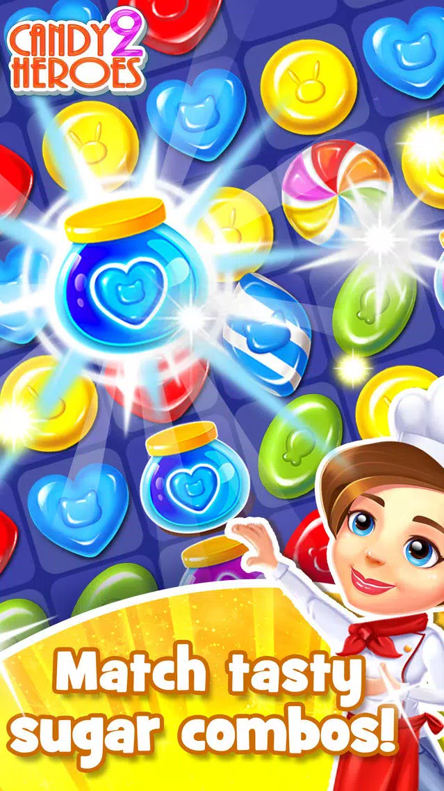 Capturas de tela do Candy Heroes 2 - Match kendall sugar and swipe cookie to hit goal