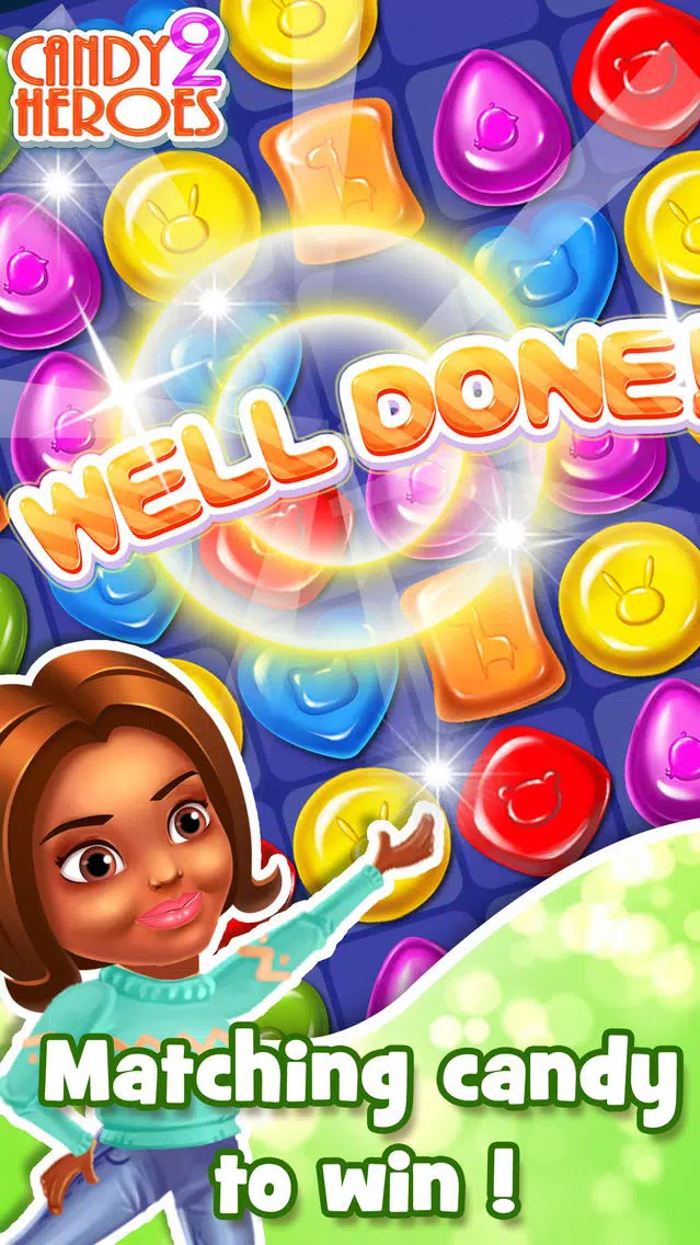 Capturas de tela do Candy Heroes 2 - Match kendall sugar and swipe cookie to hit goal