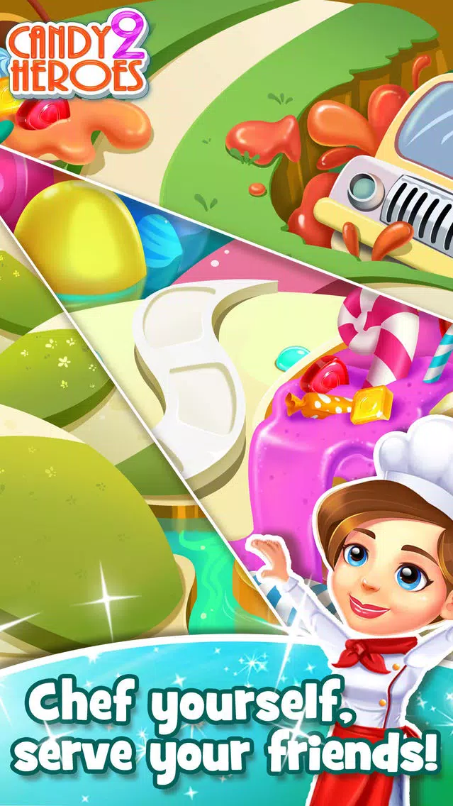 Capturas de tela do Candy Heroes 2 - Match kendall sugar and swipe cookie to hit goal