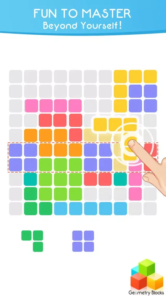 Captures d'écran de Geometry Blocks Blitz - Trivia game of switch color cubes to clash brick to dash high score
