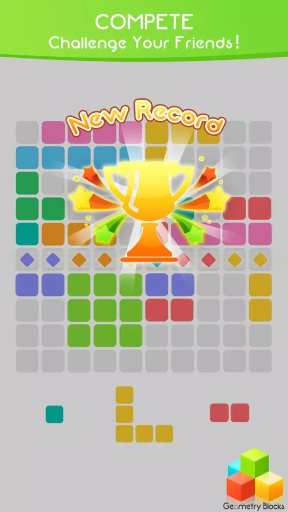 Captures d'écran de Geometry Blocks Blitz - Trivia game of switch color cubes to clash brick to dash high score