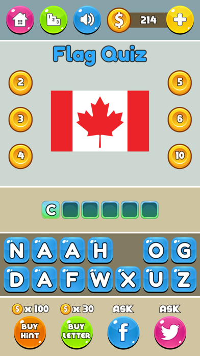 ภาพหน้าจอของ Flag Quiz - Country Flags Test
