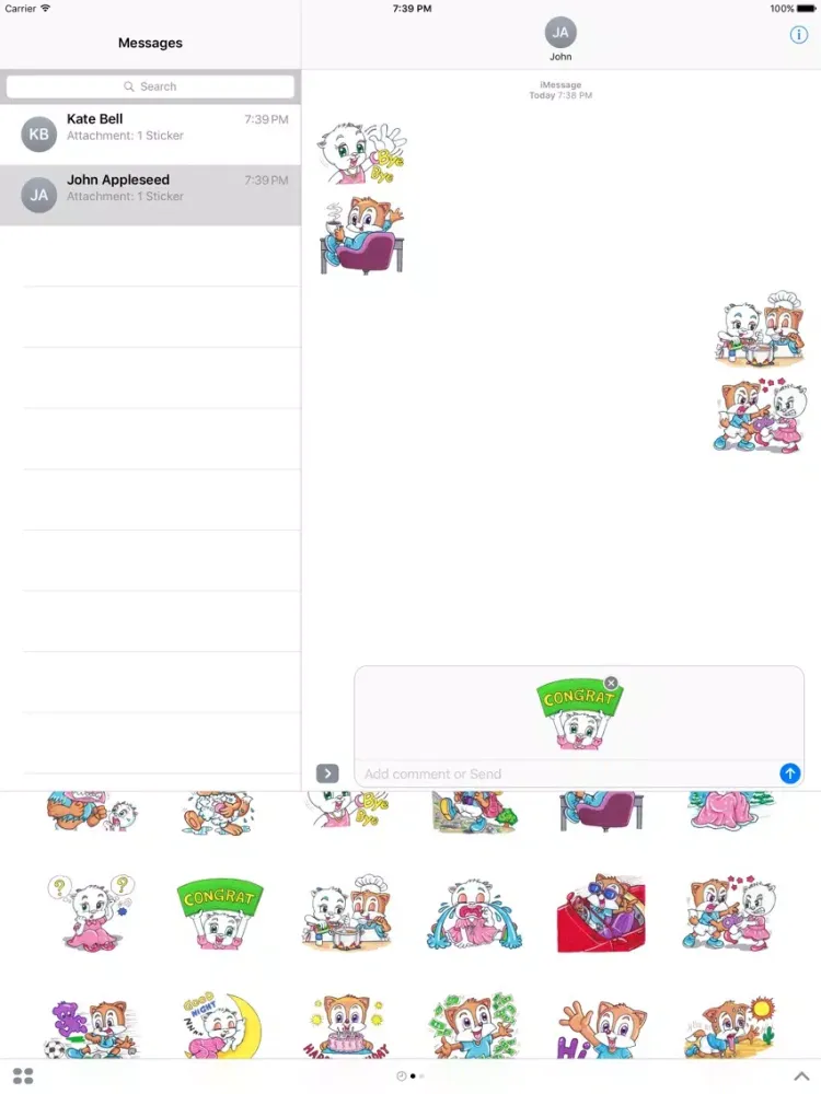 Funny Fox Stickers iPad  Screenshots