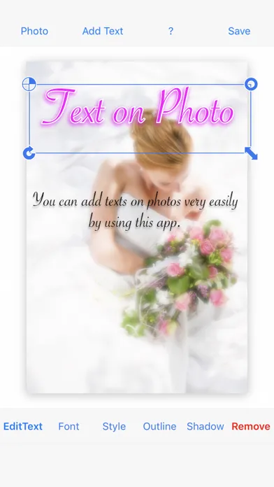 Tangkapan skrin Adding Texts on Photo