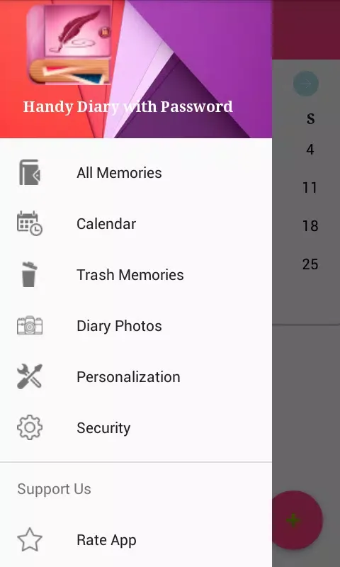 Screenshot di Handy Diary with password