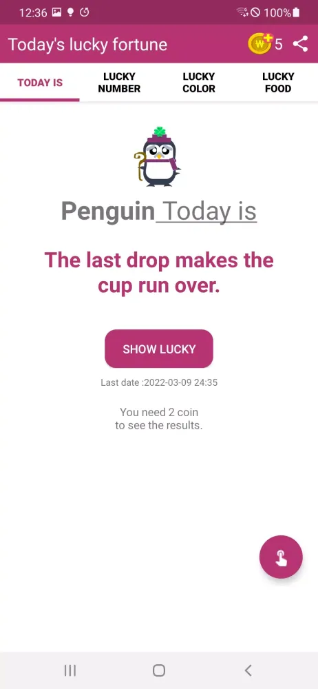 Capturas de pantalla de Penguin Lucky Fortune Teller
