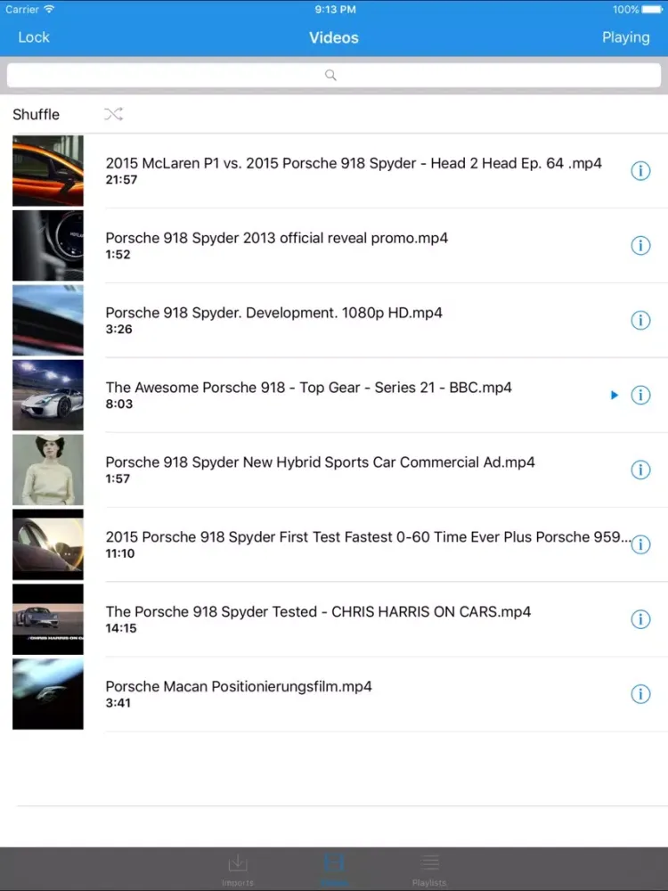 Ảnh chụp màn hình của Private Cloud Video Player Pro iPad 