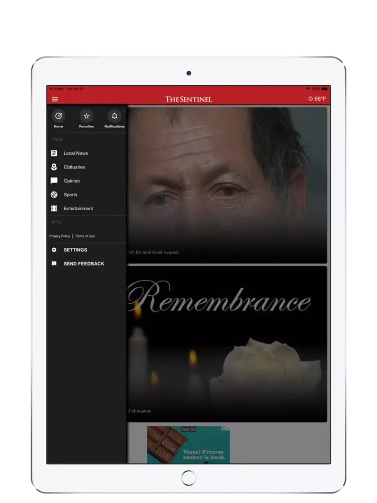 The Sentinel, Hanford, CA iPad  স্ক্রিনশট