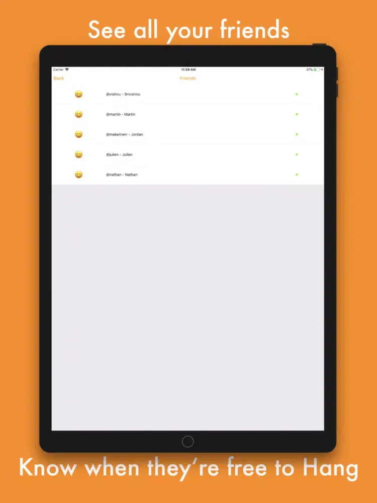 Capturas de pantalla de Hang: The Social Button iPad 
