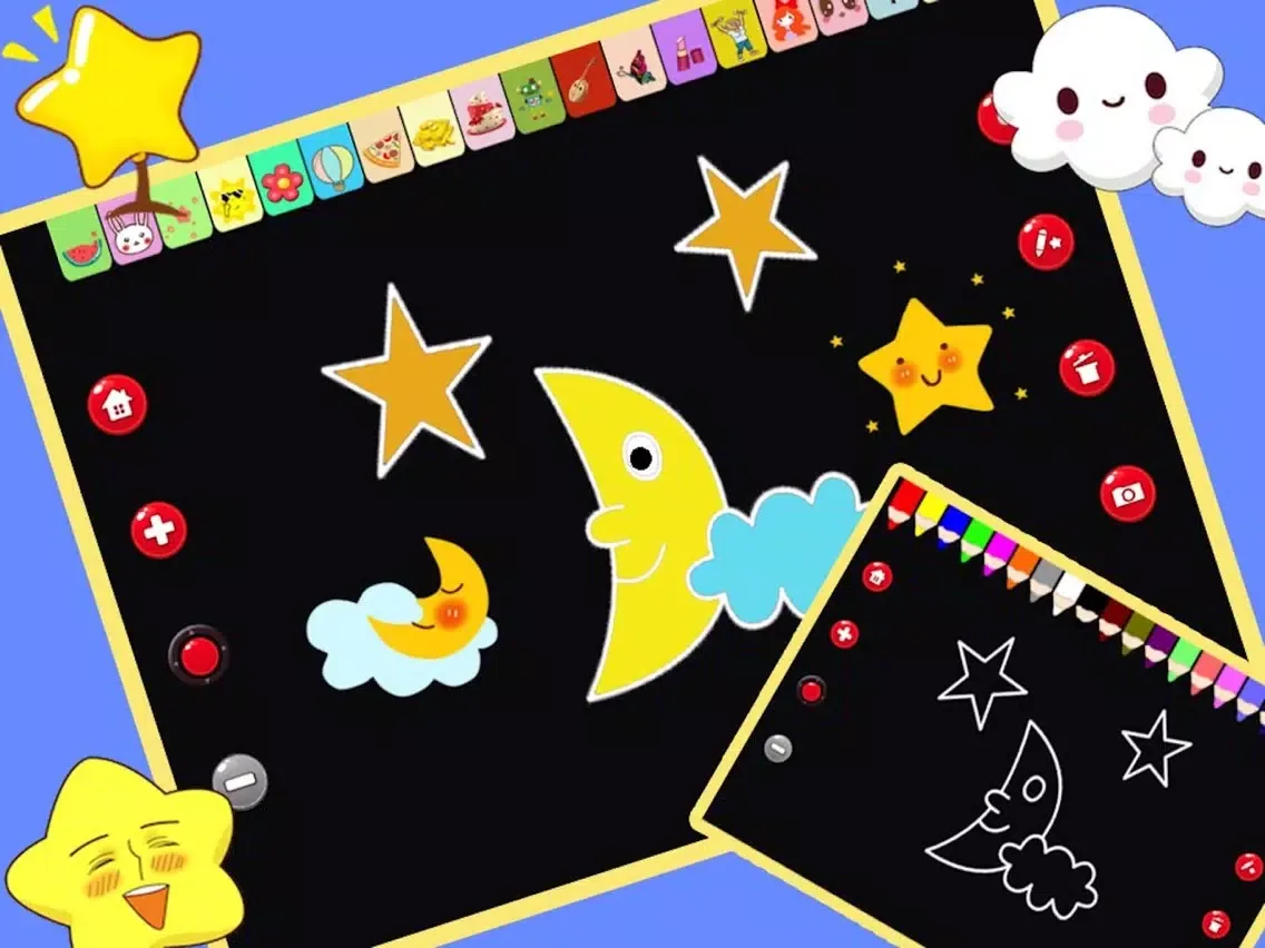 Panda coloring and stickers iPad 应用截图