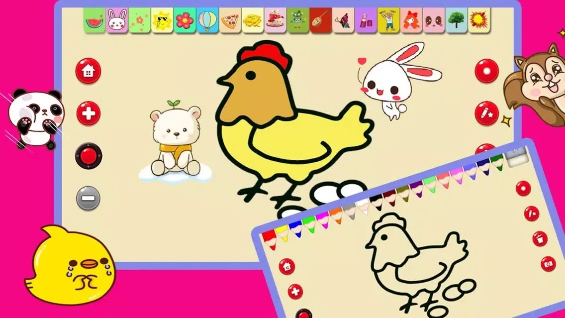 Panda coloring and stickers应用截图