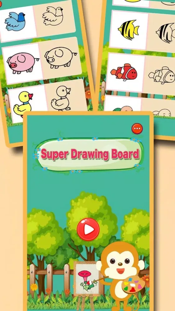 Capturas de tela do Super Drawing Board