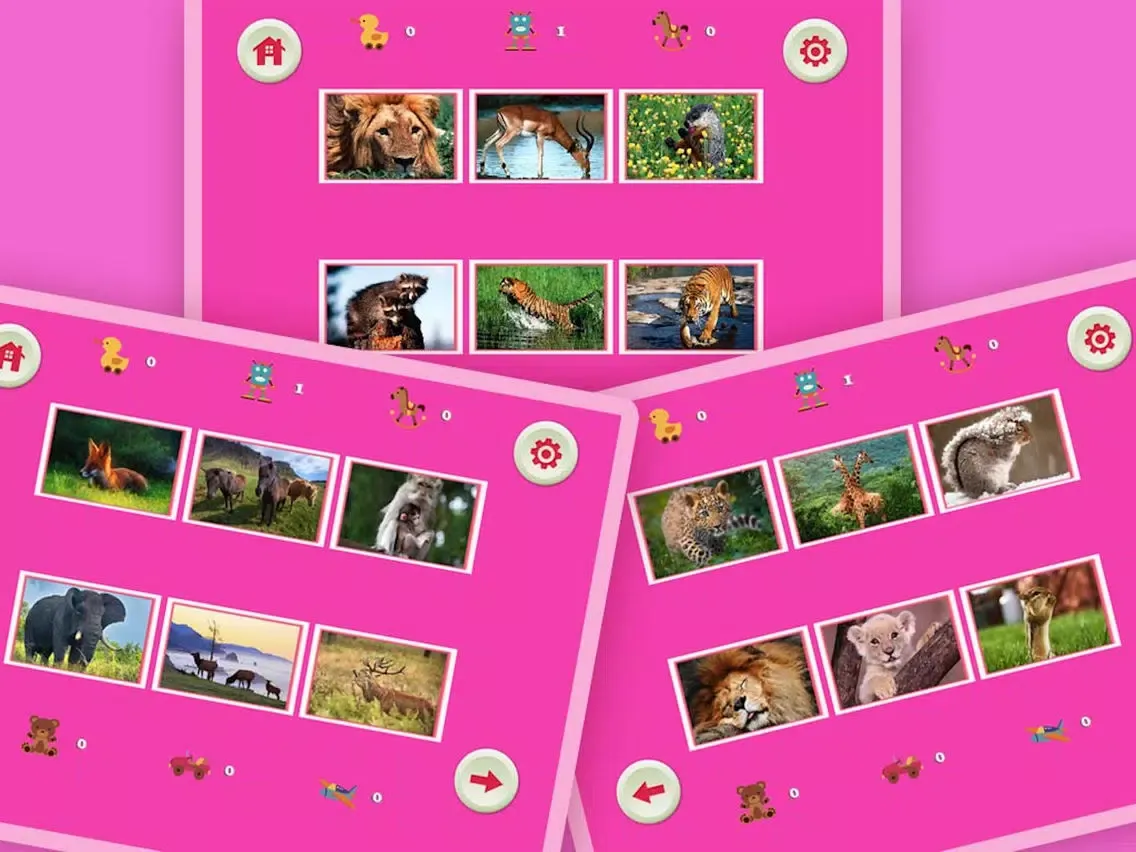 Fun animal jigsaw puzzle game iPad  스크린샷