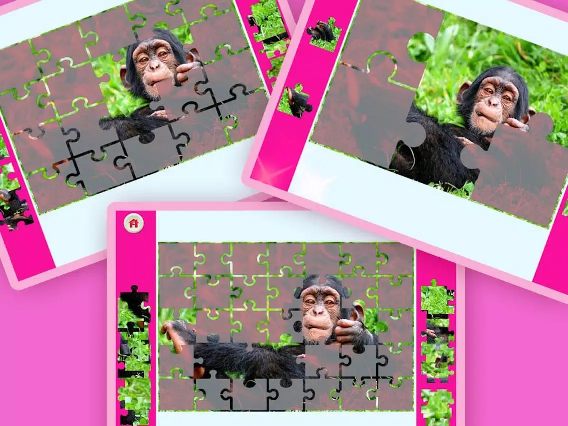 Fun animal jigsaw puzzle game iPad  스크린샷