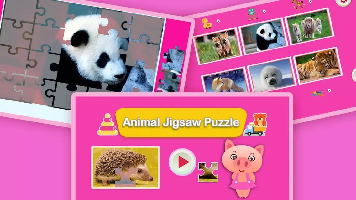 Fun animal jigsaw puzzle game 스크린샷