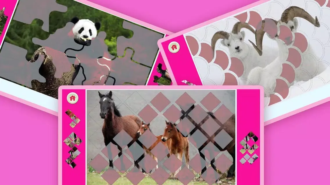 Fun animal jigsaw puzzle game 스크린샷