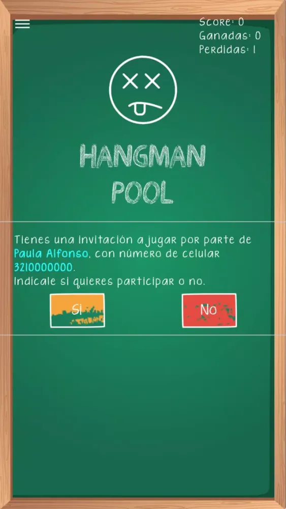 Tangkapan layar Hangman Pool