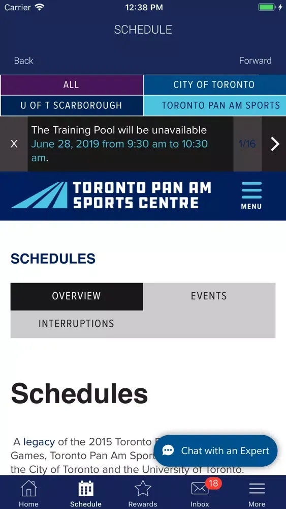 Zrzuty ekranu Toronto Pan Am Sports Centre