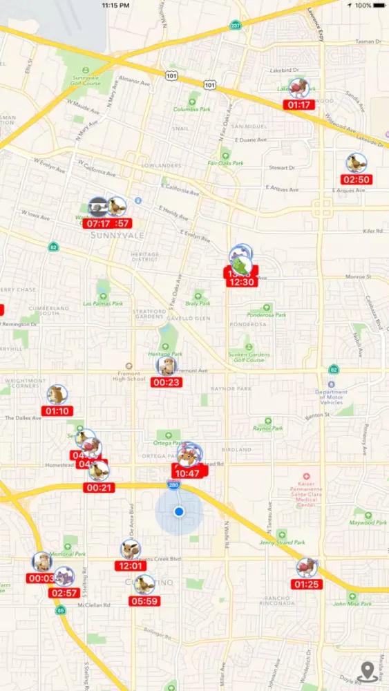Ảnh chụp màn hình của PokeAlert - Realtime Map for Pokémon Go Free