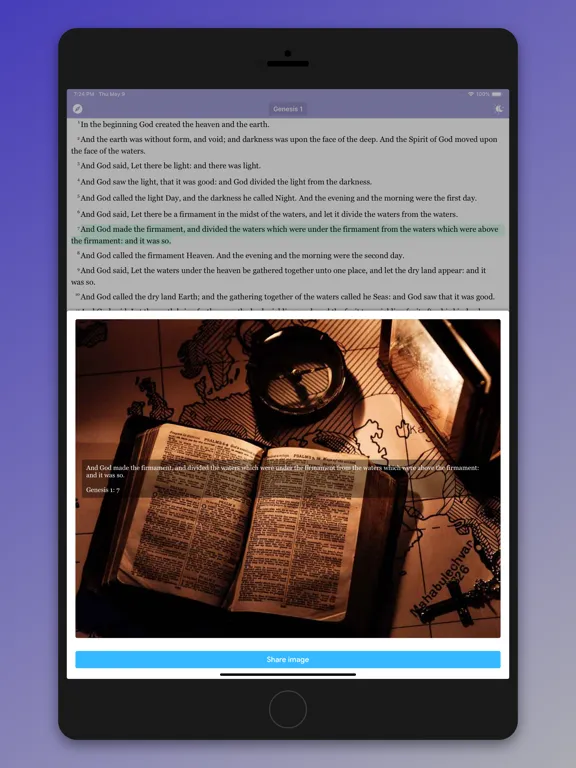 Tangkapan layar Scofield Reference Bible Notes iPad 