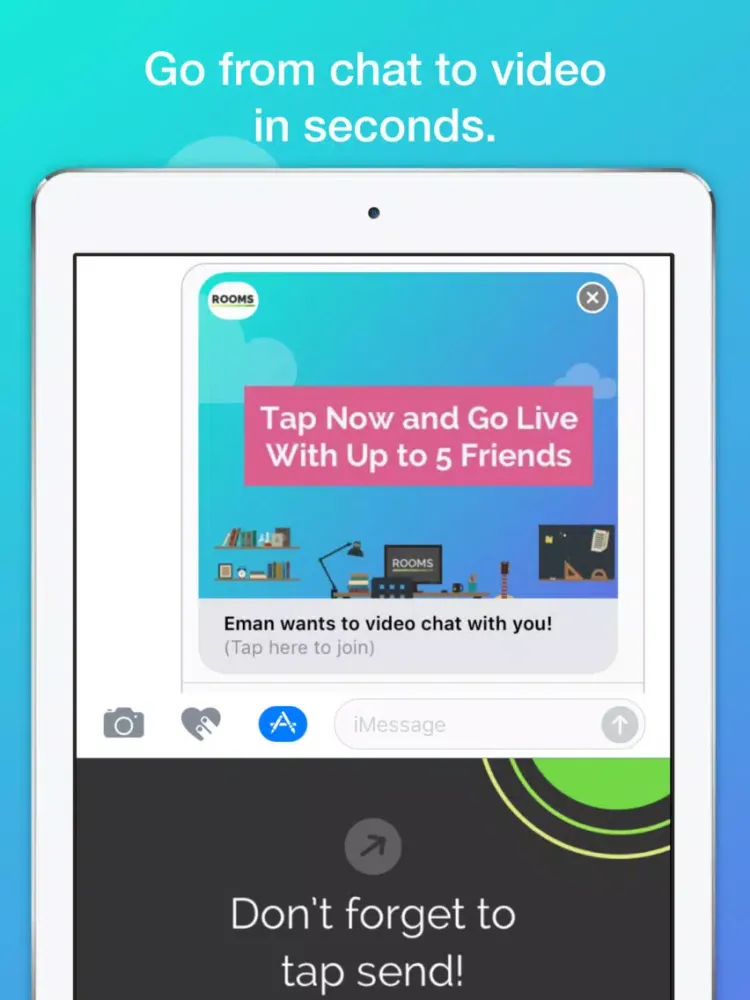Zrzuty ekranu Rooms Live - Group Video Chat iPad 
